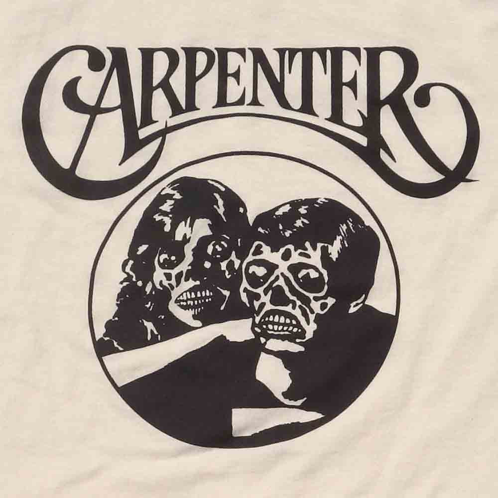 John Carpenter & Carpenters T-Shirt - Beige | They Live & Carpenters Logo | Cinemetal T-Shirts