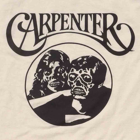 John Carpenter & Carpenters T-Shirt - Beige | They Live & Carpenters Logo | Cinemetal T-Shirts